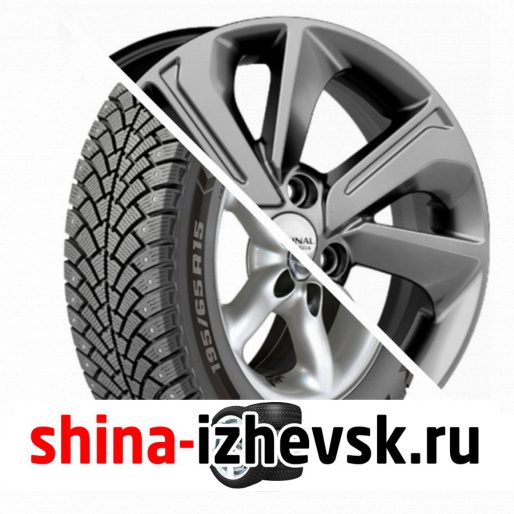 Колесо в сборе BF Goodrich G Force Stud 195/65 R15 Q 95 + СКАД KL-319 6xR15 4×100 ET46 DIA54.1 Черно-серый цвет с перламутровыми оттенками в Ижевске